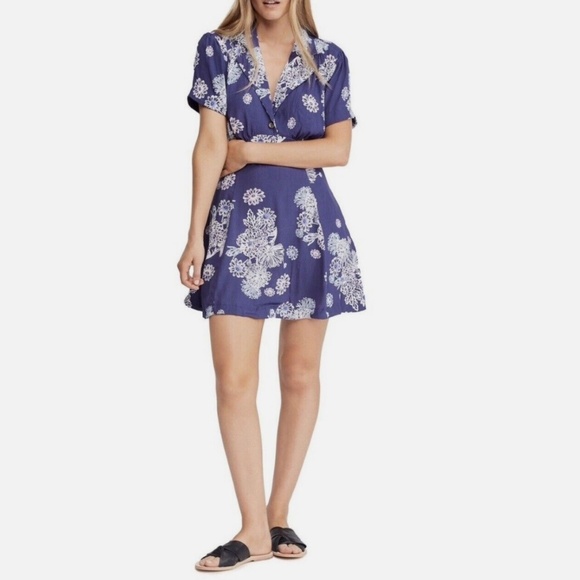 FREE PEOPLE Blue Hawaii Fit-and-Flare Dress - XS - Picture 5 of 14